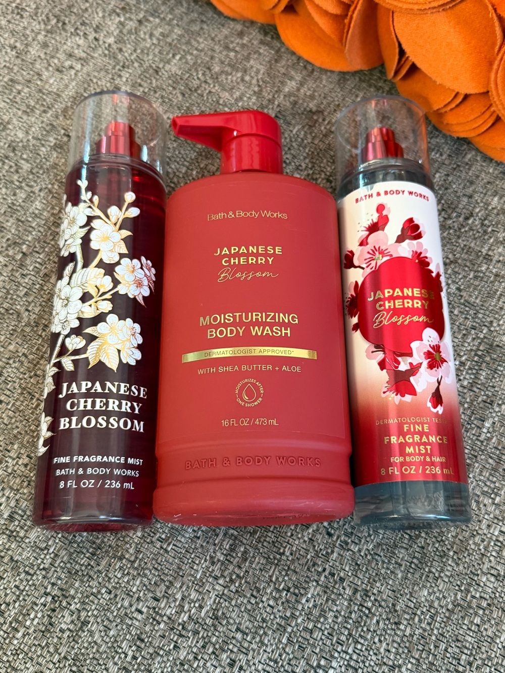 NWT Bath&Body Works 3PC Full Size Japanese Cherry Blossom Bundle - Picture 1 of 3